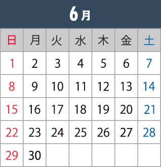 202506のカレンダー
