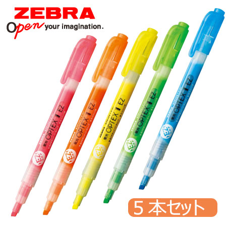 蛍光オプテックス1　ＥＺ　5色セット（蛍光ペン）の画像