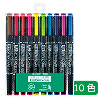 蛍光オプテックス　ケア　10色セット（蛍光ペン）の画像